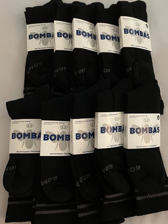 Bombas Other - XL Bombas Half Calf Socks x 10 pairs BUNDLE Black NEW LOT UNISEX MENS ATHLETIC